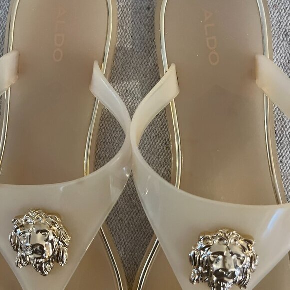 Aldo Amberelle Lion Head Jelly Summer Festival Sandals Sz 10 - Picture 8 of 10